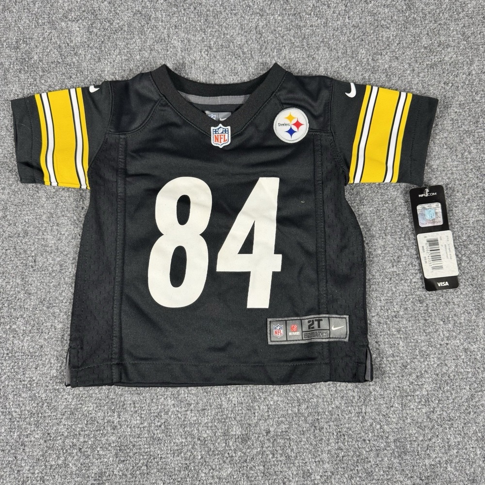 New Nike NFL Pittsburgh Steelers #84 Antonio Brown Toddler Jersey 2T On Field